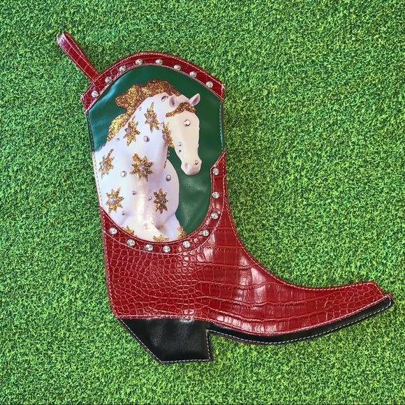 RARE Trail of Painted Ponies Holiday Boot Stocking - Picture 10 of 10